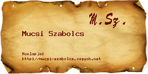 Mucsi Szabolcs névjegykártya